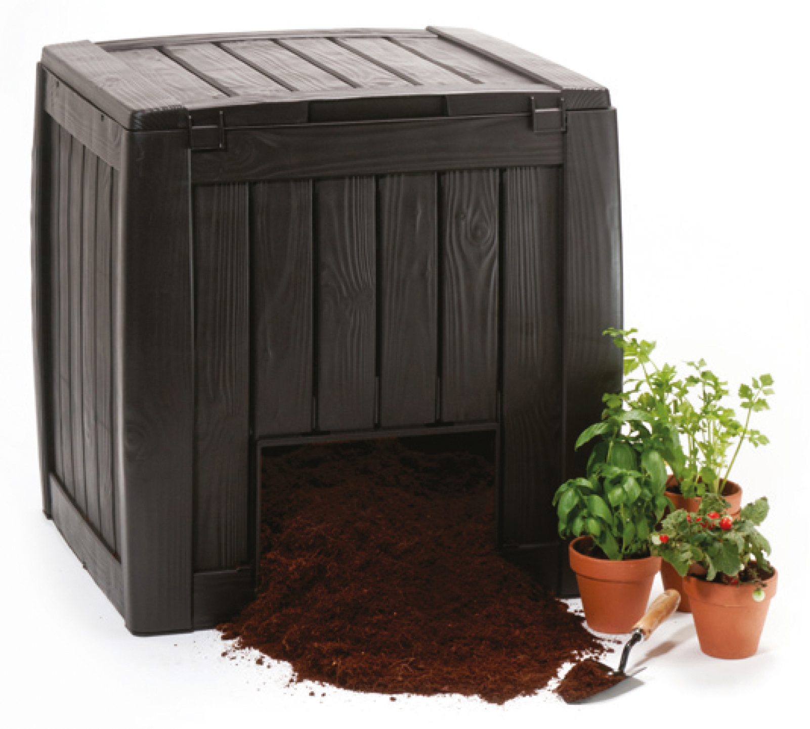 Компостер садовый Keter DECO COMPOSTER объем 340 л из пластика под дерево для дачи